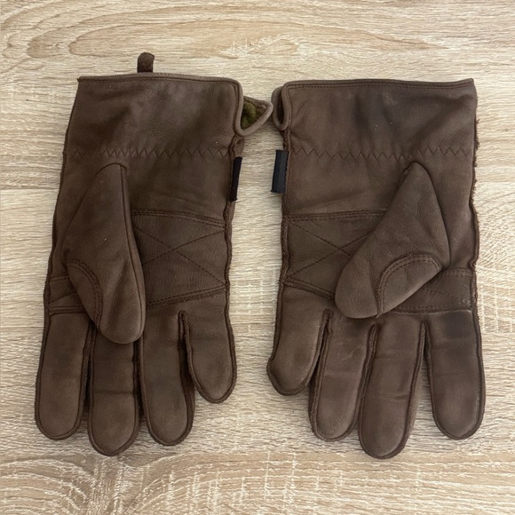 Ralph Lauren Polo Sports Men’s L Brown Nubuck Leather Lined Gloves - Picture 12 of 12
